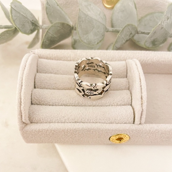 925 Sterling Silver Fish Ring School of Fish Ring Dainty Fish Ring Band - Picture 8 of 9